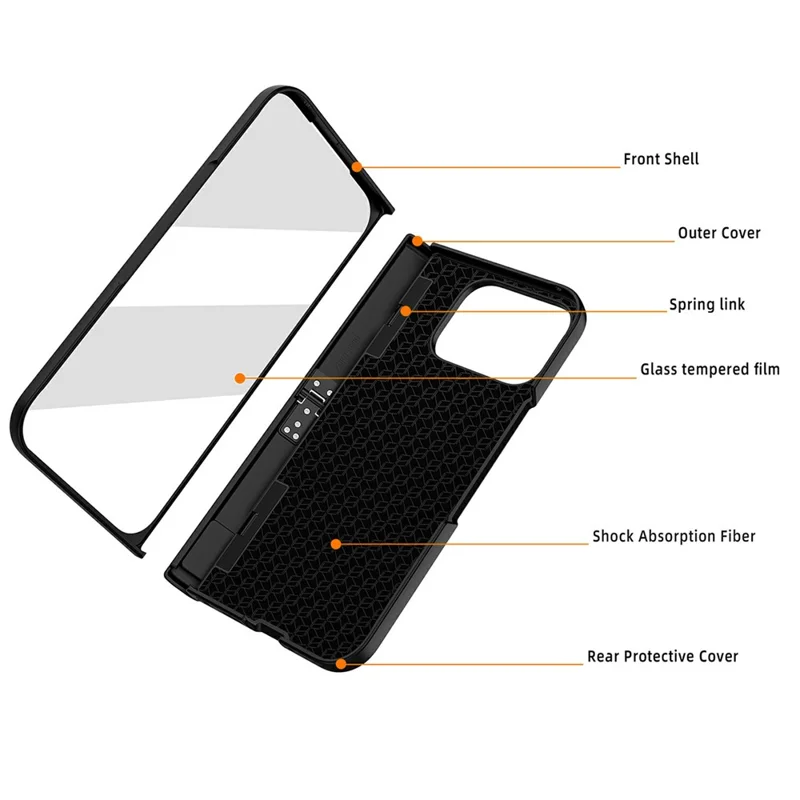 For Google Pixel 10 Pro Fold Case Kickstand Hard PC Phone Cover with Screen Film - Purple