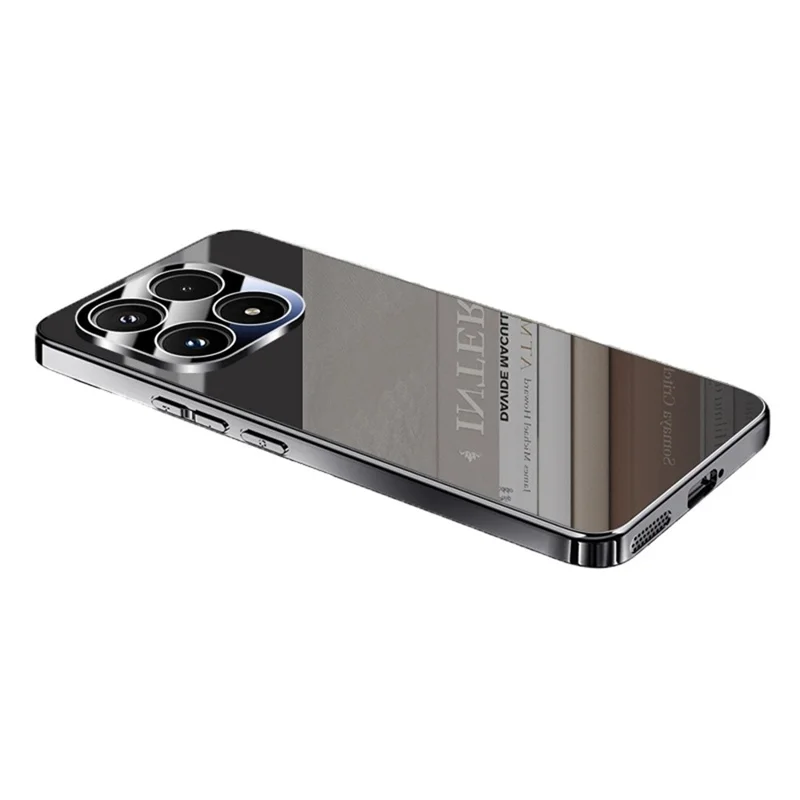 Capa Xiaomi 17 com Revestimento Eletrolítico de PC e Protetor de Lente de Câmera - Preto