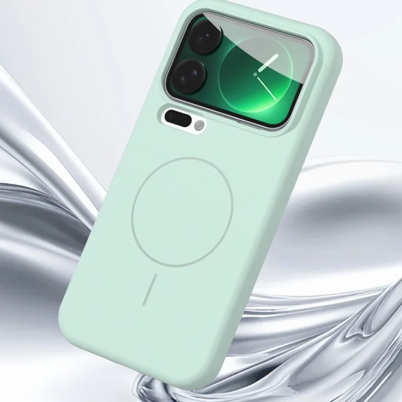 For Xiaomi 17 Pro Liquid Silicone Magnetic Case Skin-Touch Phone Cover - Antique White