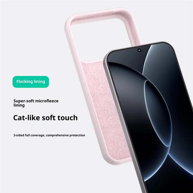For Xiaomi 17 Pro Liquid Silicone Magnetic Case Skin-Touch Phone Cover - Pink