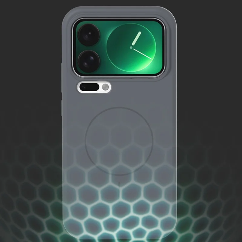 Funda de silicona líquida compatible con MagSafe para Xiaomi 17 Pro Max - Blanco antiguo