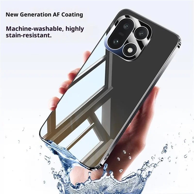 For OnePlus 15 5G Case Electroplating PC Phone Back Cover with Camera Lens Protector - Black