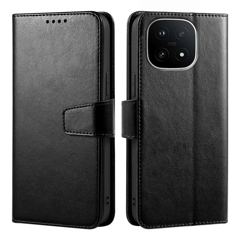 For vivo iQOO 15 5G Case Stand Card Holder Wallet Leather Phone Cover - Black