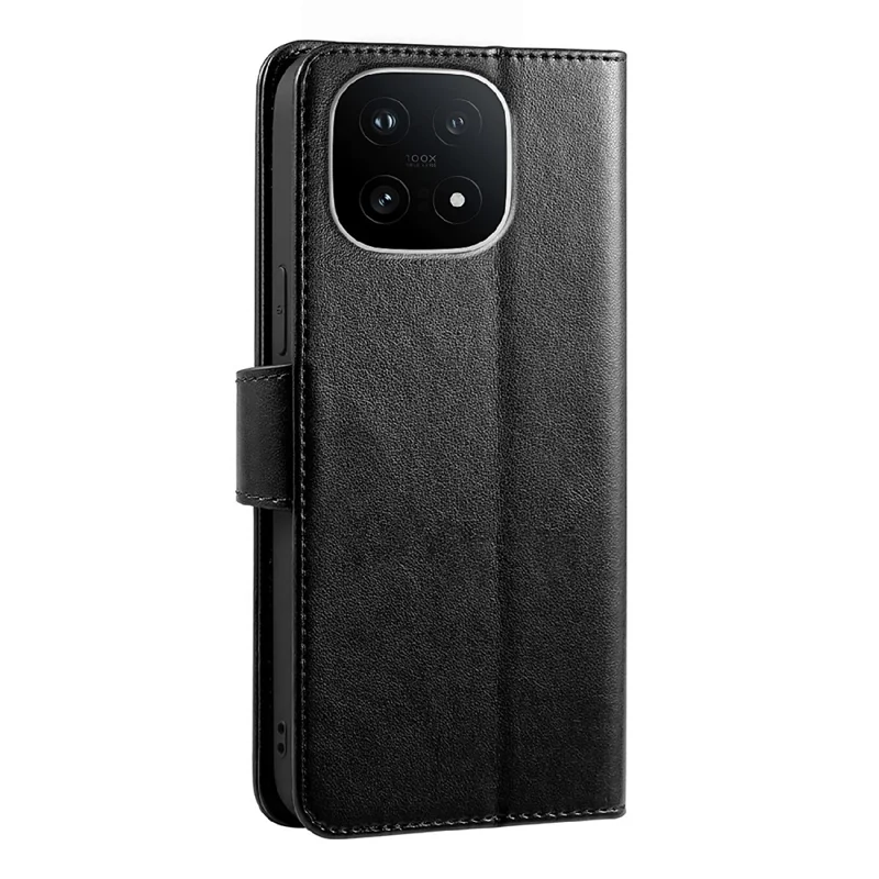 For vivo iQOO 15 5G Case Stand Card Holder Wallet Leather Phone Cover - Black