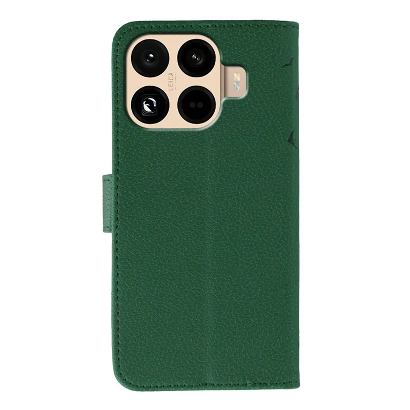 Xiaomi 15T Pro hoesje met veerprint in PU-leer met portemonnee - Groen