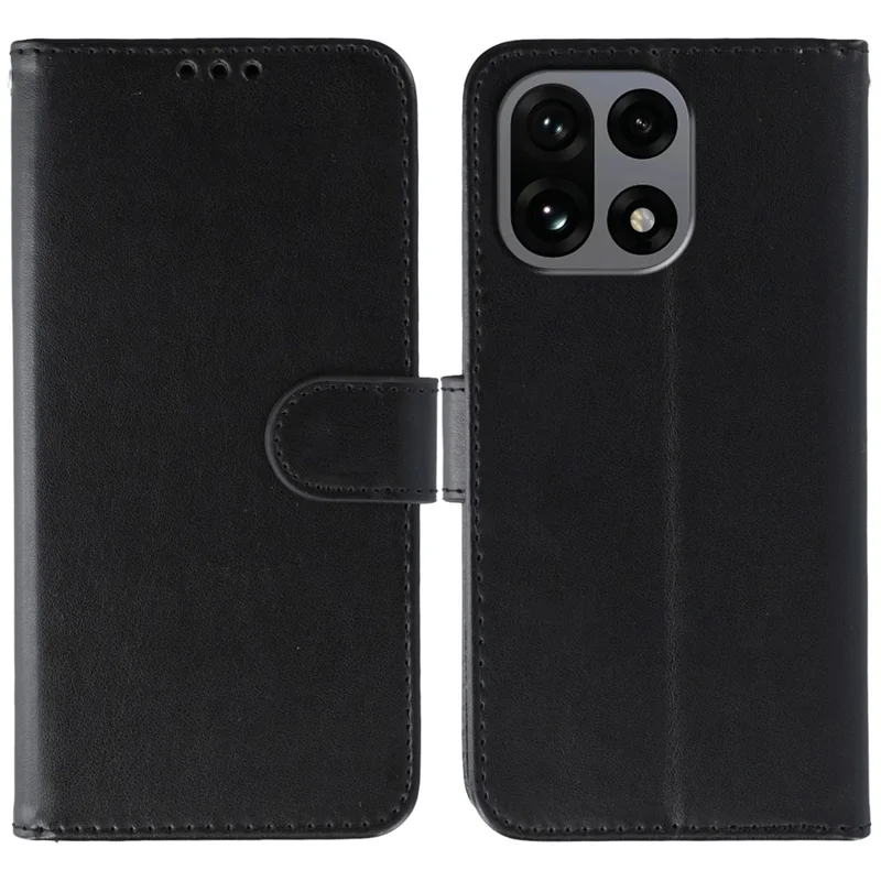 Flipportemonnee hoesje van PU-leer voor OnePlus 15 5G met riempje - Zwart