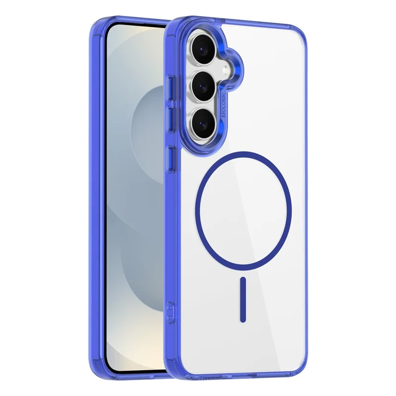 For Samsung Galaxy S25 FE Magnetic Casee TPU PC Clear Phone Cover - Sapphire