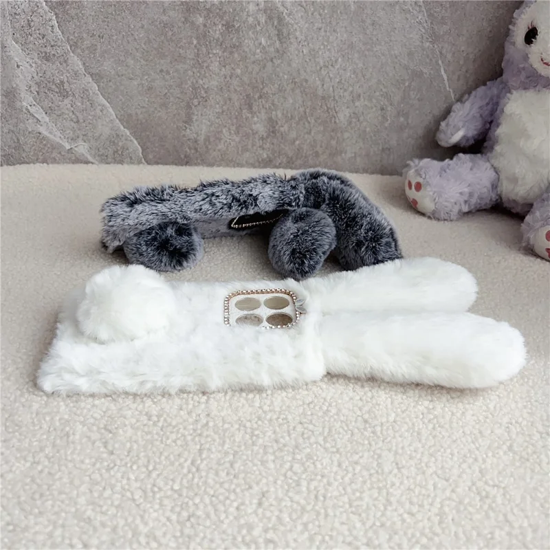 Custodia per Xiaomi 17 Fluffy Cute Cow Winter Plush Inner TPU - Marrone