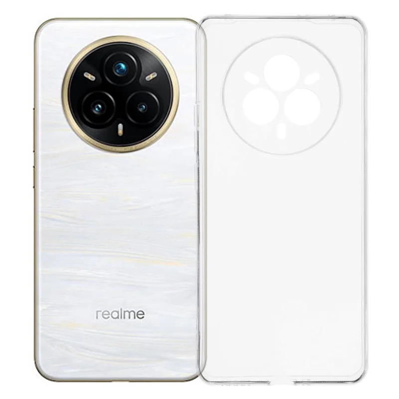 Voor Realme 14 Pro 5G hoesje Stootbestendig 1,5 mm dikte Transparant TPU telefoonhoesje