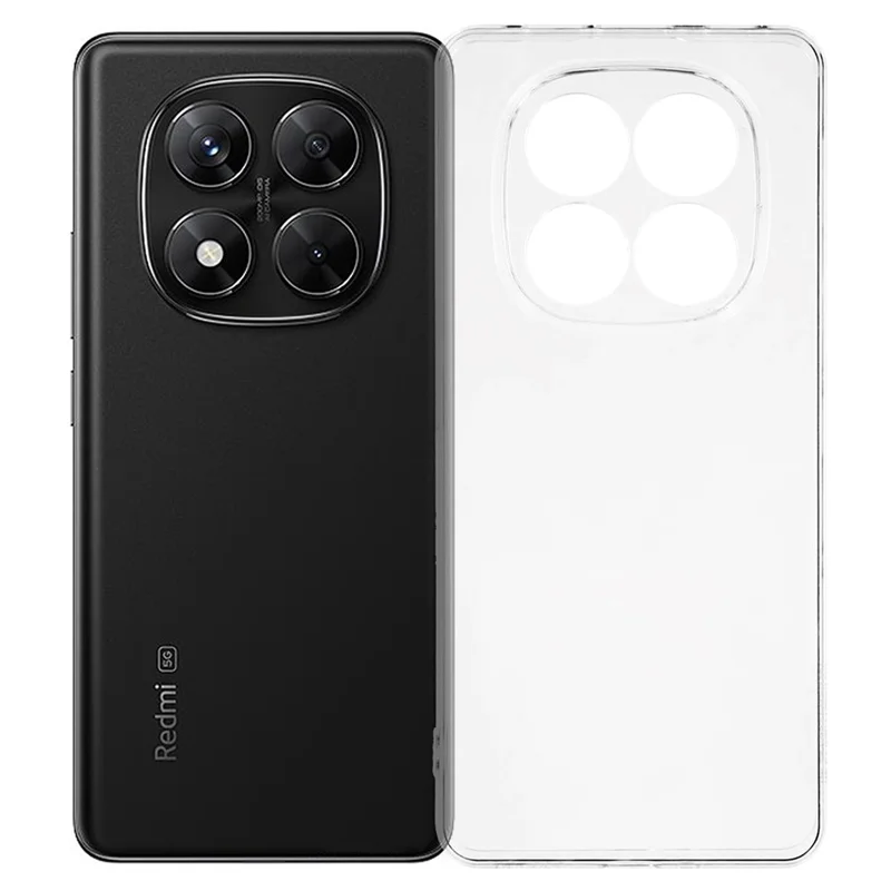 Étui pour Xiaomi Redmi Note 14 Pro 5G / Poco X7 5G, antichoc, épaisseur de 1,5 mm, housse de téléphone en TPU transparent
