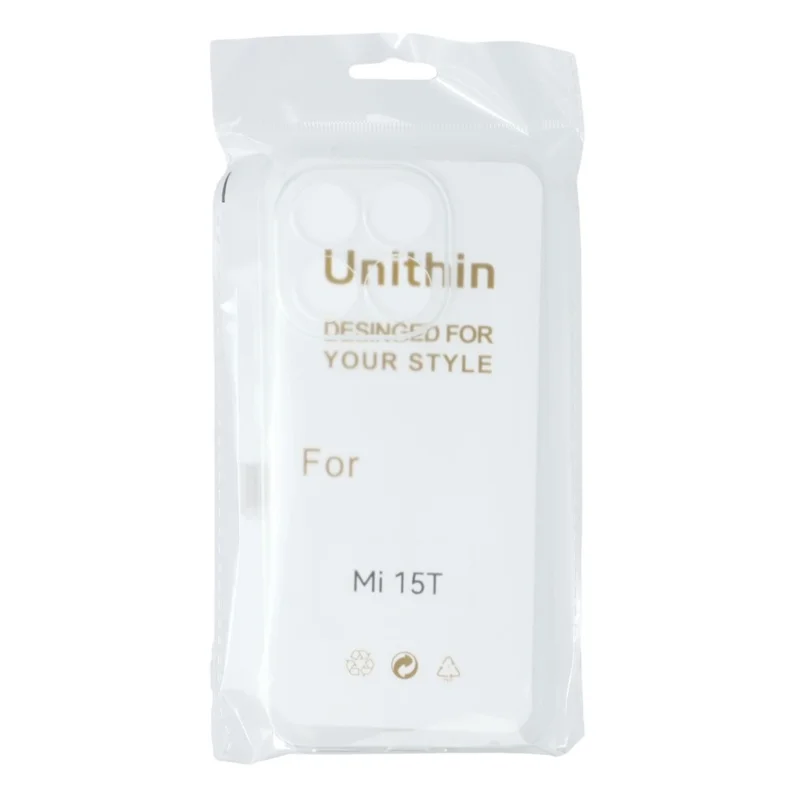 UNITHIN For Xiaomi 15T Case 0.7mm Clear TPU Anti Drop Phone Cover Precise Cutouts