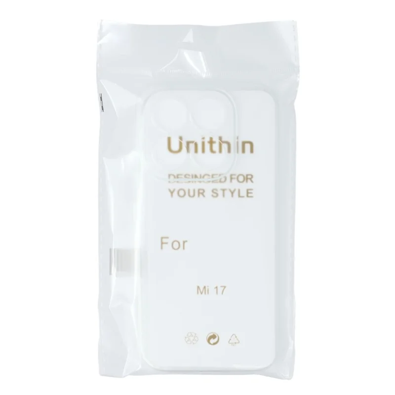 UNITHIN For Xiaomi 17 Case 0.7mm Clear TPU Anti Drop Phone Cover Precise Cutouts