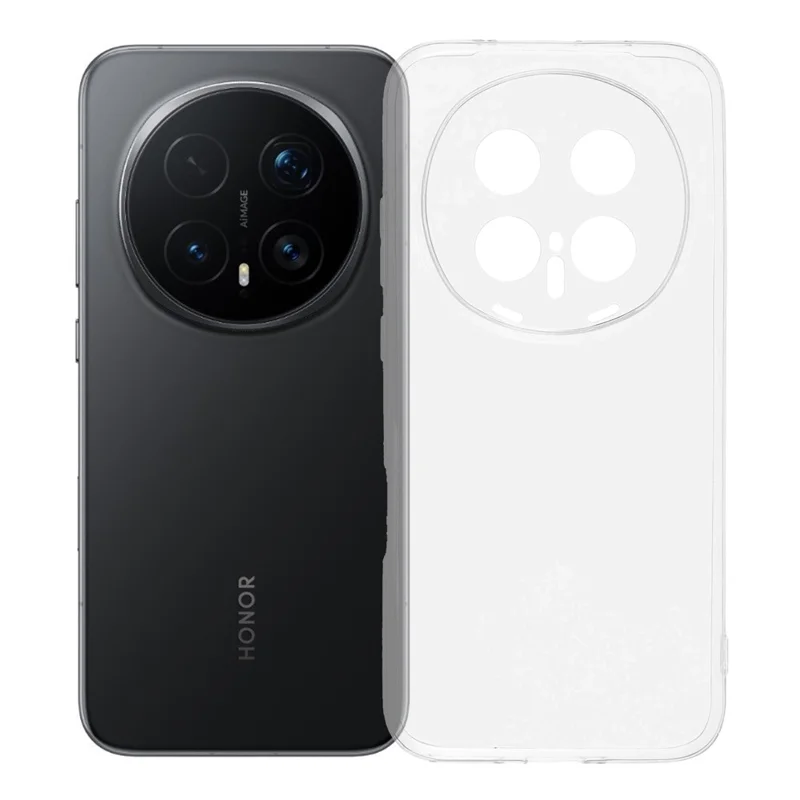 UNITHIN Para Honor Magic8 Pro 5G Capa 0,7 mm Claro TPU Anti Queda Capa de Telefone Recortes Precisos