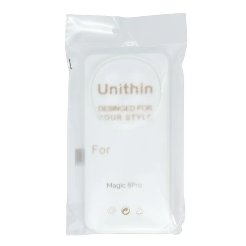 UNITHIN Para Honor Magic8 Pro 5G Capa 0,7 mm Claro TPU Anti Queda Capa de Telefone Recortes Precisos