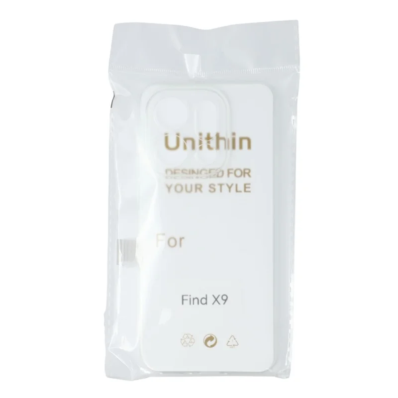 UNITHIN For Oppo Find X9 5G Case 0.7mm Clear TPU Anti Drop Phone Cover Precise Cutouts