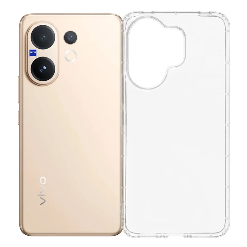 For vivo V60 5G Case Transparent TPU Phone Back Cover Airbag Protection