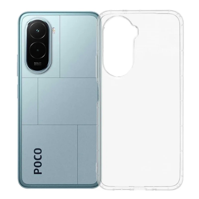 For Xiaomi Poco M7 4G (EU) (171mm) Case Transparent TPU Phone Back Cover Airbag Protection