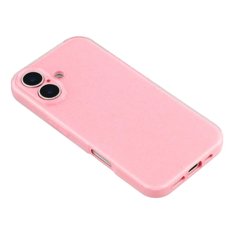 For iPhone 17 Case Glitter Shockproof TPU Phone Back Cover - Pink