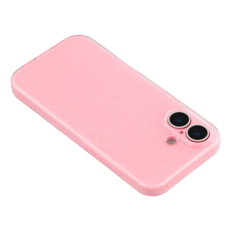 For iPhone 17 Case Glitter Shockproof TPU Phone Back Cover - Pink