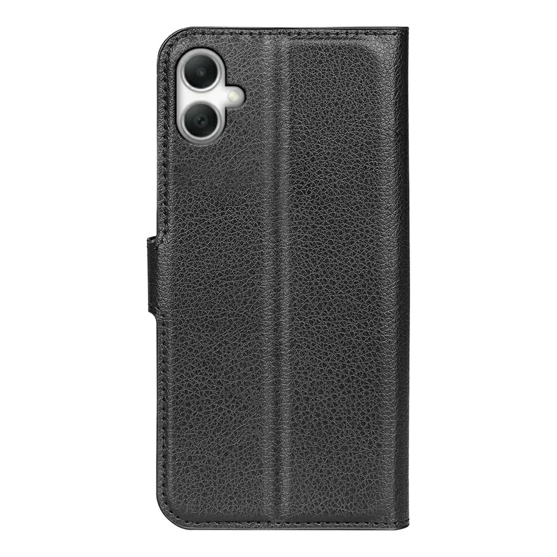 AMORUS Per Samsung Galaxy A07 4G Custodia Portafoglio Texture Litchi Antiurto Flip in Pelle Stand Custodia per Telefono - Nero