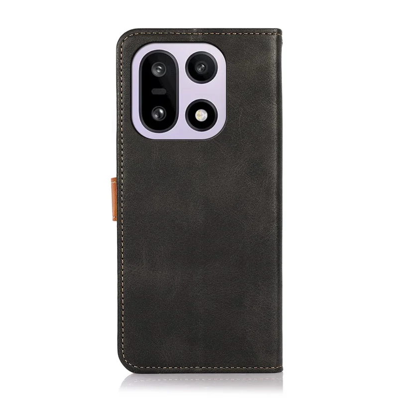 KHAZNEH For OnePlus 15 5G Wallet Phone Case Stand Leather Flip Cover - Black