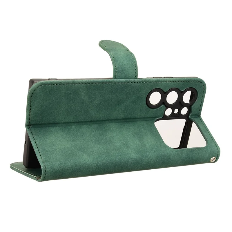 For Oukitel C62  /  C62 Pro Leather Case Skin Feel Anti Drop Wallet Flip Phone Cover - Green