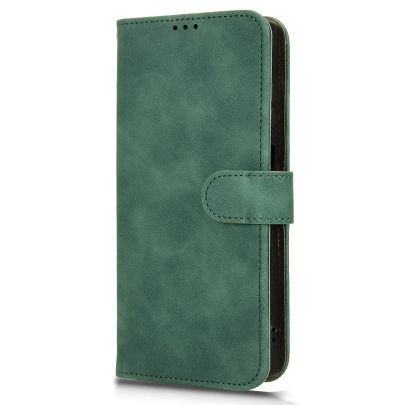 For Oukitel C62  /  C62 Pro Leather Case Skin Feel Anti Drop Wallet Flip Phone Cover - Green