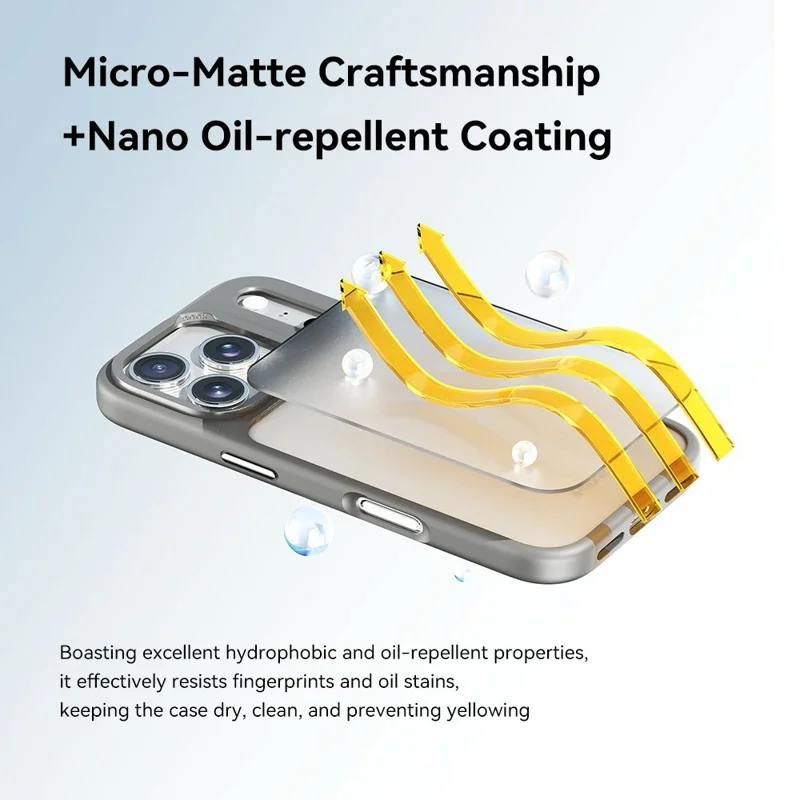 ROCK Para Capa de Telefone iPhone 17 Pro - Pele de Caso PC+TPU à Prova de Choque Capa Traseira - Preto