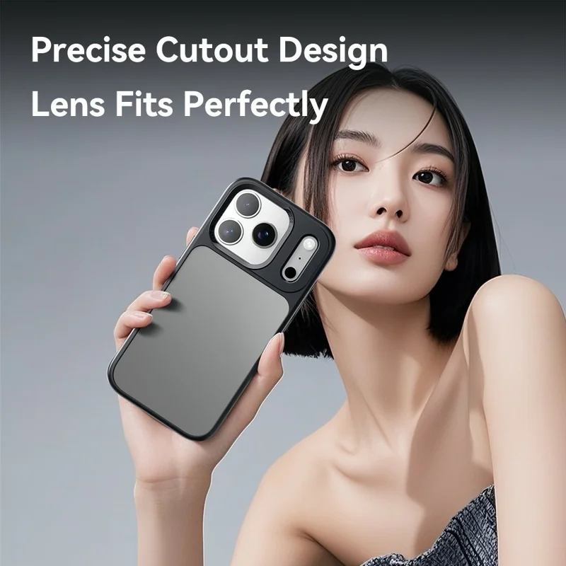 ROCK Para Capa de Telefone iPhone 17 Pro - Pele de Caso PC+TPU à Prova de Choque Capa Traseira - Preto