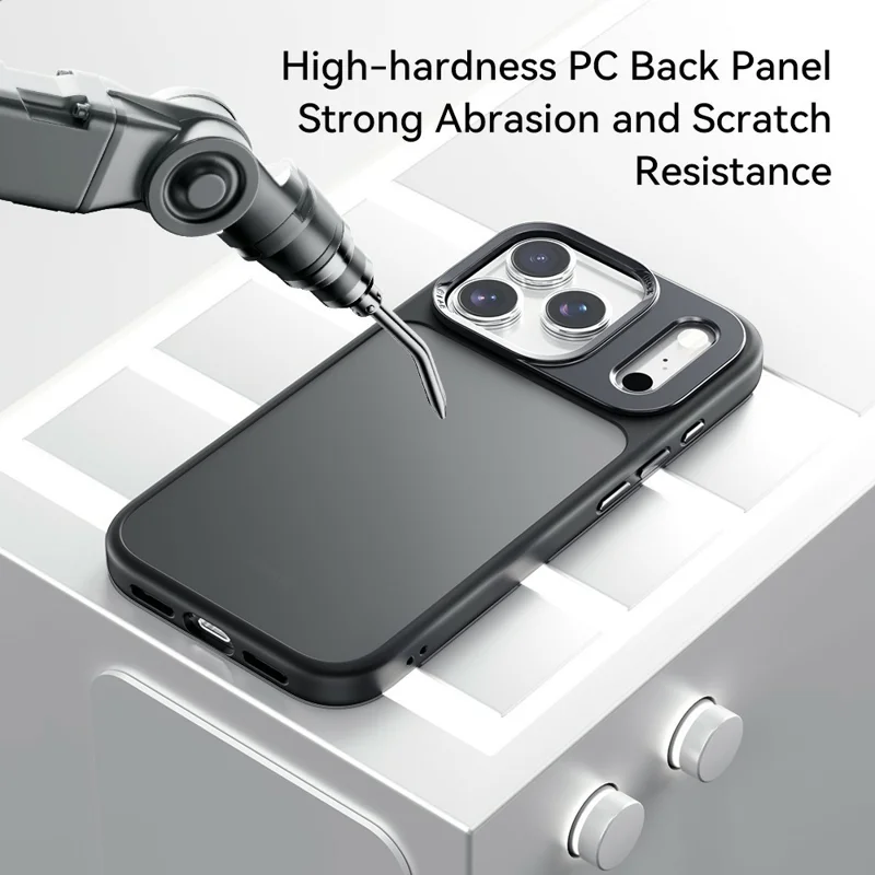 ROCK Para Capa de Telefone iPhone 17 Pro - Pele de Caso PC+TPU à Prova de Choque Capa Traseira - Preto