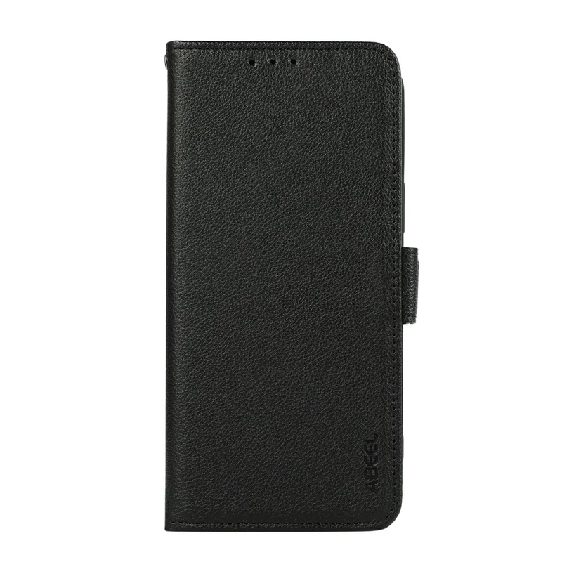 ABEEL Etui na OnePlus 15 5G, skóra z fakturą litchi, ochrona przed skanowaniem RFID - Czarny