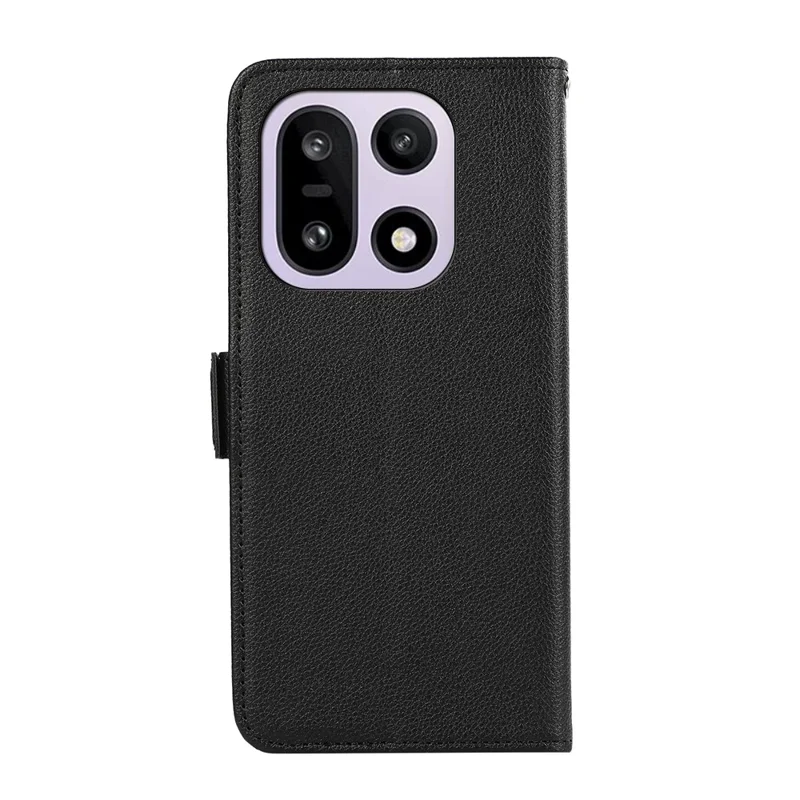 ABEEL Etui na OnePlus 15 5G, skóra z fakturą litchi, ochrona przed skanowaniem RFID - Czarny