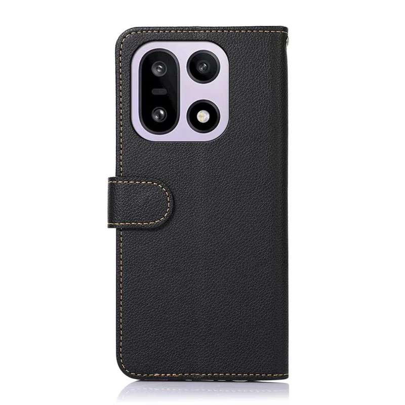 KHAZNEH Capa para OnePlus 15 5G Bloqueio RFID Carteira de Couro PU com Alça - Preto