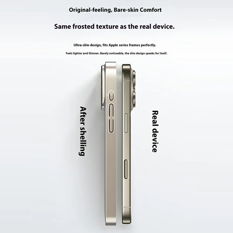 Großeinkauf für iPhone 16 Pro Max magnetische Hülle Übertragung zum 17 Pro Max PC Telefongehäuse mit AG Corning Glaslinsenfolie - Titaniumgrau