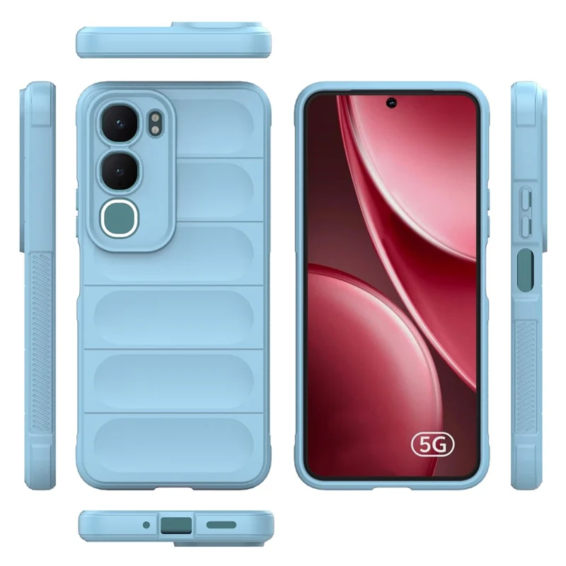 For vivo Y31 5G  /  Y21d Case Anti-Drop Soft TPU Rugged Phone Back Cover - Baby Blue