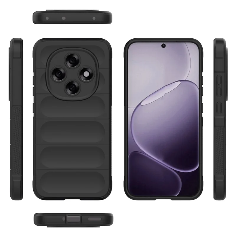 Capa Oppo F31 Pro 5G Anti-Drop Soft TPU Rugged Phone Back Cover - Preta