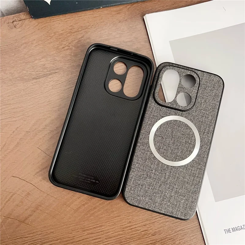 For OnePlus 15 5G Case Drop-Proof TPU + Cloth Back Phone Cover Compatible with MagSafe - Groen