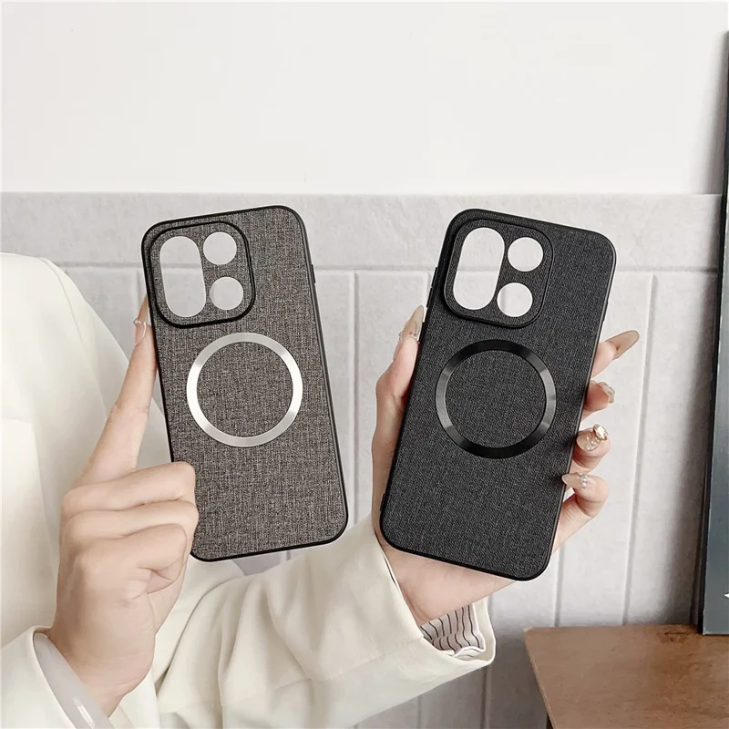 For OnePlus 15 5G Case Drop-Proof TPU + Cloth Back Phone Cover Compatible with MagSafe - Groen