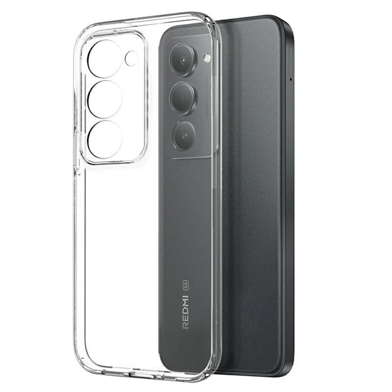 NORTHJO Pour Xiaomi Redmi 15 5G (Global) (169 mm) Étui Souple en TPU Transparent Avec Protecteur d'Écran en Verre Trempé