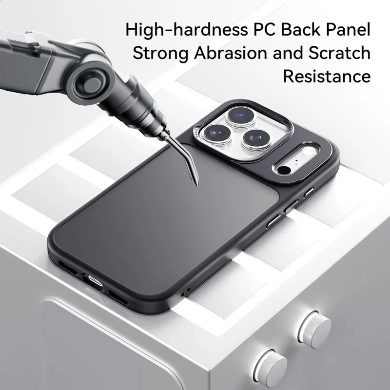 ROCK For iPhone 17 Pro Max Phone Case Skin-Touch PC+TPU Shockproof Back Cover - Black