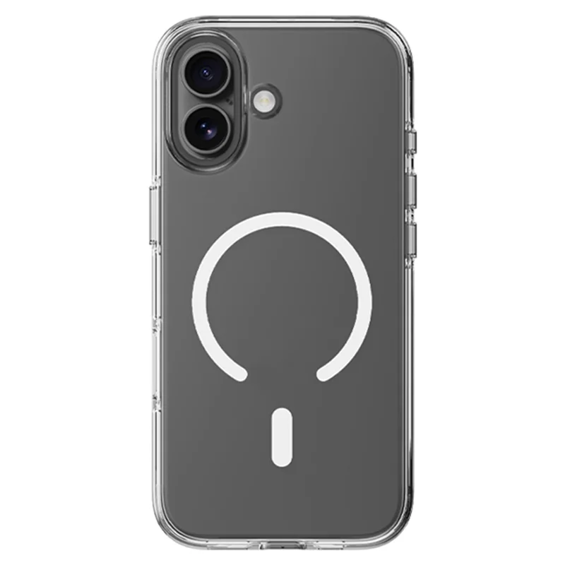 ROCK For iPhone 17 Clear Phone Case Compatible with MagSafe PC + TPU Phone Cover