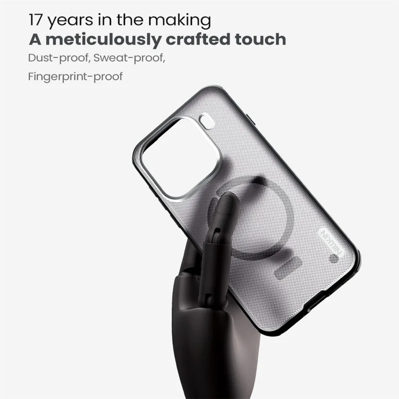 NILLKIN Super Frosted Shield Pro til Oppo Find X9 Pro 5G Magnetisk Taske Matt PC TPU Gennemsigtig Sort Telefon Bagdækning