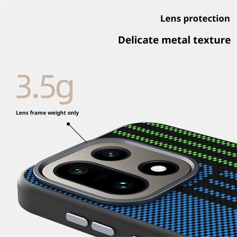 ABEEL For OnePlus 15 5G Magnetic Case Micro-Embossing 6D Printed PC TPU Aluminum Alloy Leather Phone Cover - Outstanding No. 1