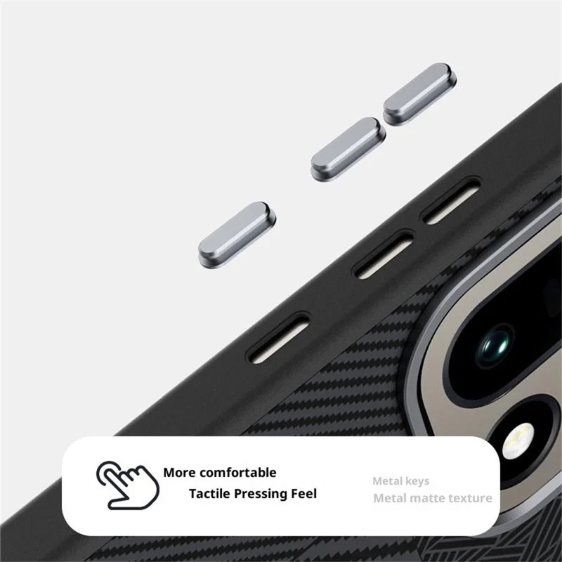 ABEEL For OnePlus 15 5G Magnetic Case PC + TPU + Aluminum Alloy + PU Leather Slim Phone Back Cover - Texture 2