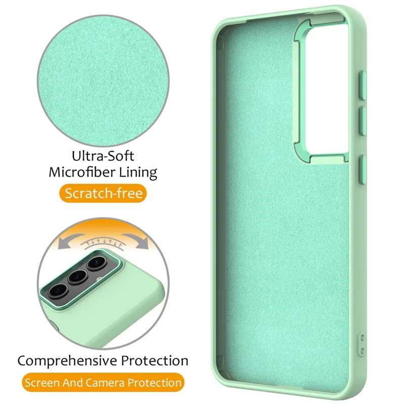 Für Samsung Galaxy S25+ / S24+ Magnetisches Gehäuse Drehring Ständer TPU + PC Handyhülle - Grün