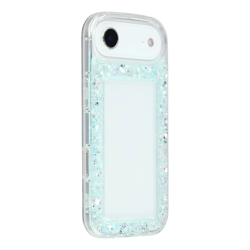 For iPhone Air Case Glitter Epoxy Soft TPU Clear Back Cover - Green