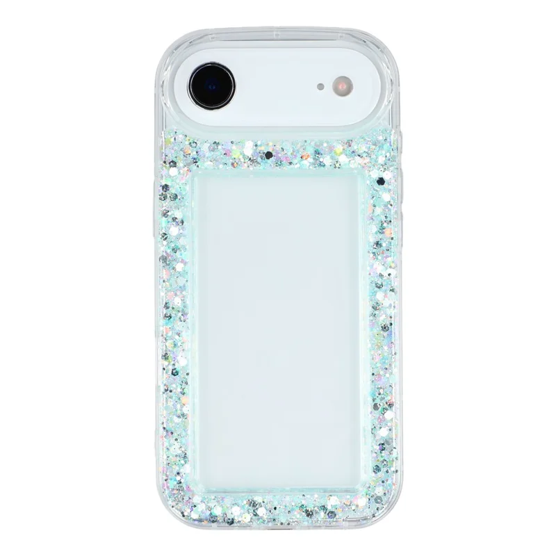 For iPhone Air Case Glitter Epoxy Soft TPU Clear Back Cover - Green