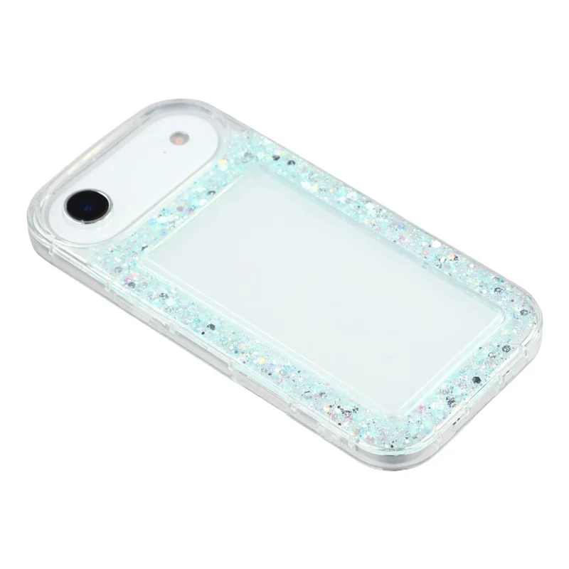 For iPhone Air Case Glitter Epoxy Soft TPU Clear Back Cover - Green