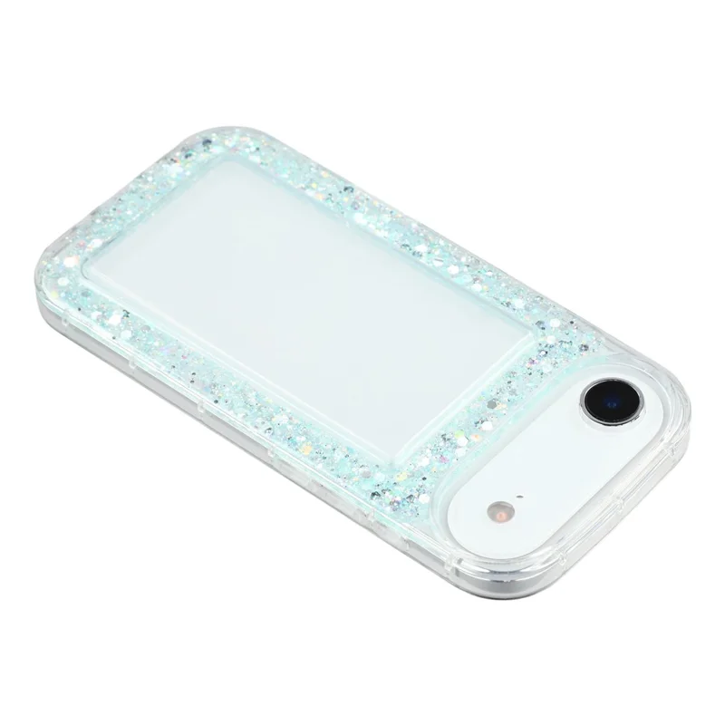 For iPhone Air Case Glitter Epoxy Soft TPU Clear Back Cover - Green