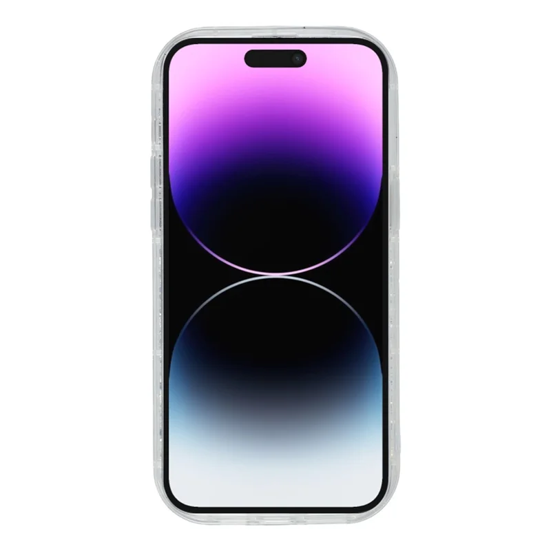 För iPhone 14 Pro Max Skal DIY Fjäril Glitter Epoxy Mjuk TPU Telefon Baklucka - Svart